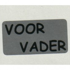 Etiket Voor Vader zilver 500st Etiket Voor Vader zilver 500st