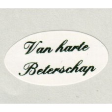 Etiket Van harte Beterschap wit/groen 