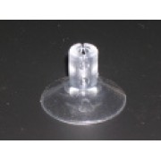 Zuignap transparant 30 mm gaatje+sleuf 100st Td13030042
